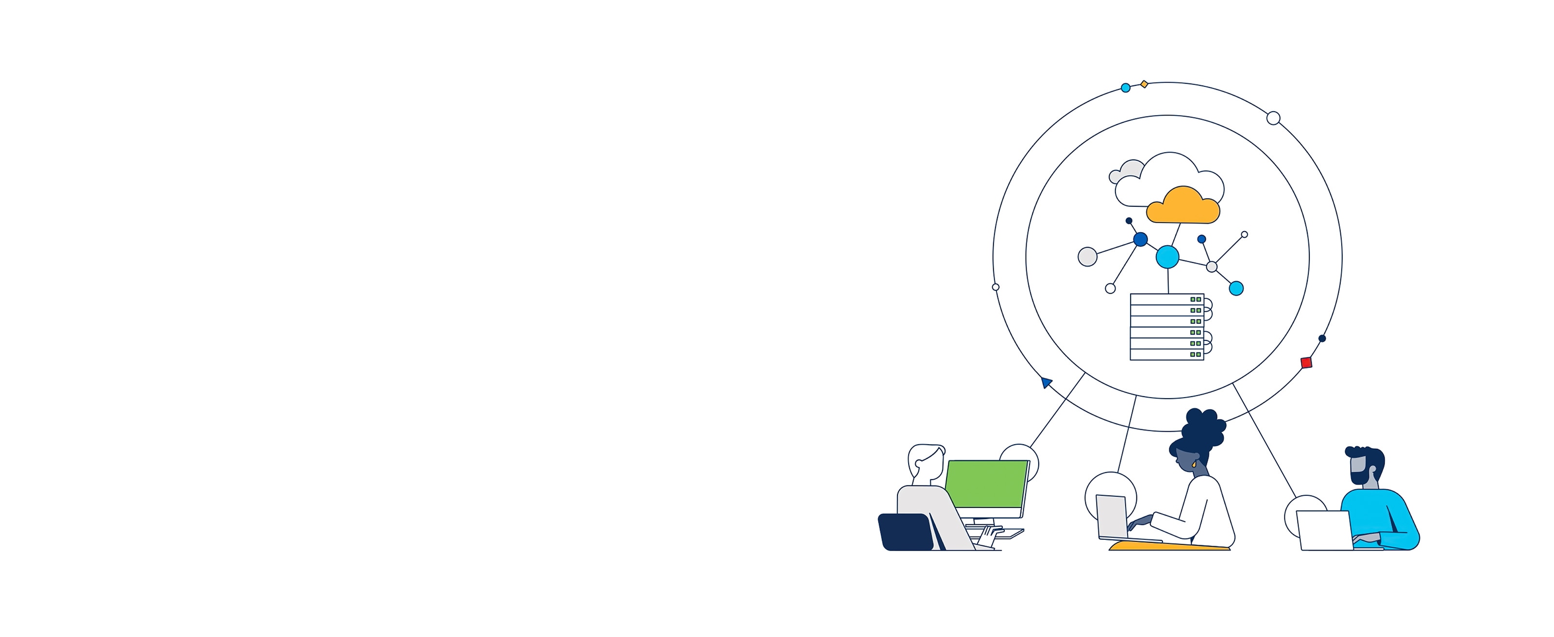 Illustration d'utilisateurs bénéficiant d'une expérience applicative optimisée sur un réseau doté de Cisco FSO