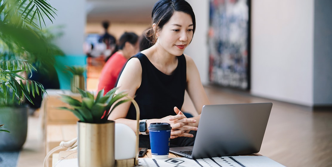 Person at computer 